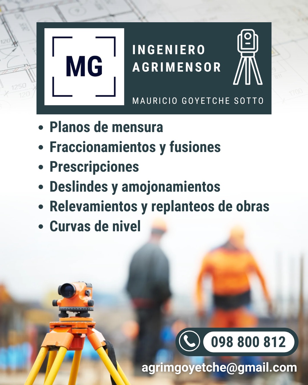 ingeniero agrimensor Mauricio Goyetche Sotto